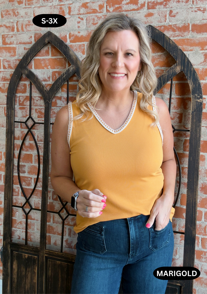 Whisper To Me Stitched Tank-2 Colors