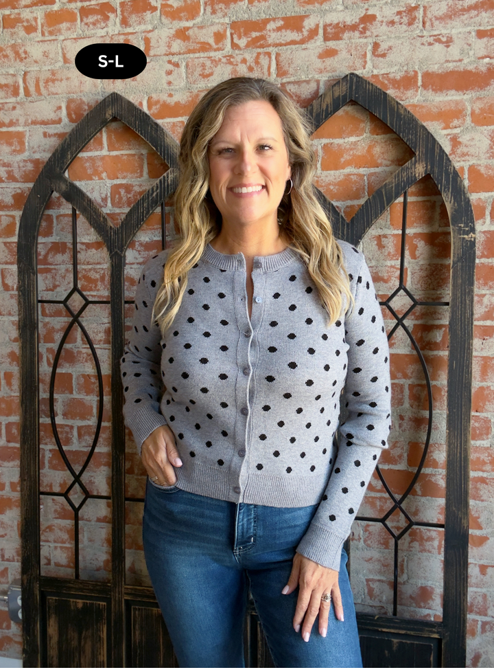 Pop, Lock & Polka Dot It Cardigan