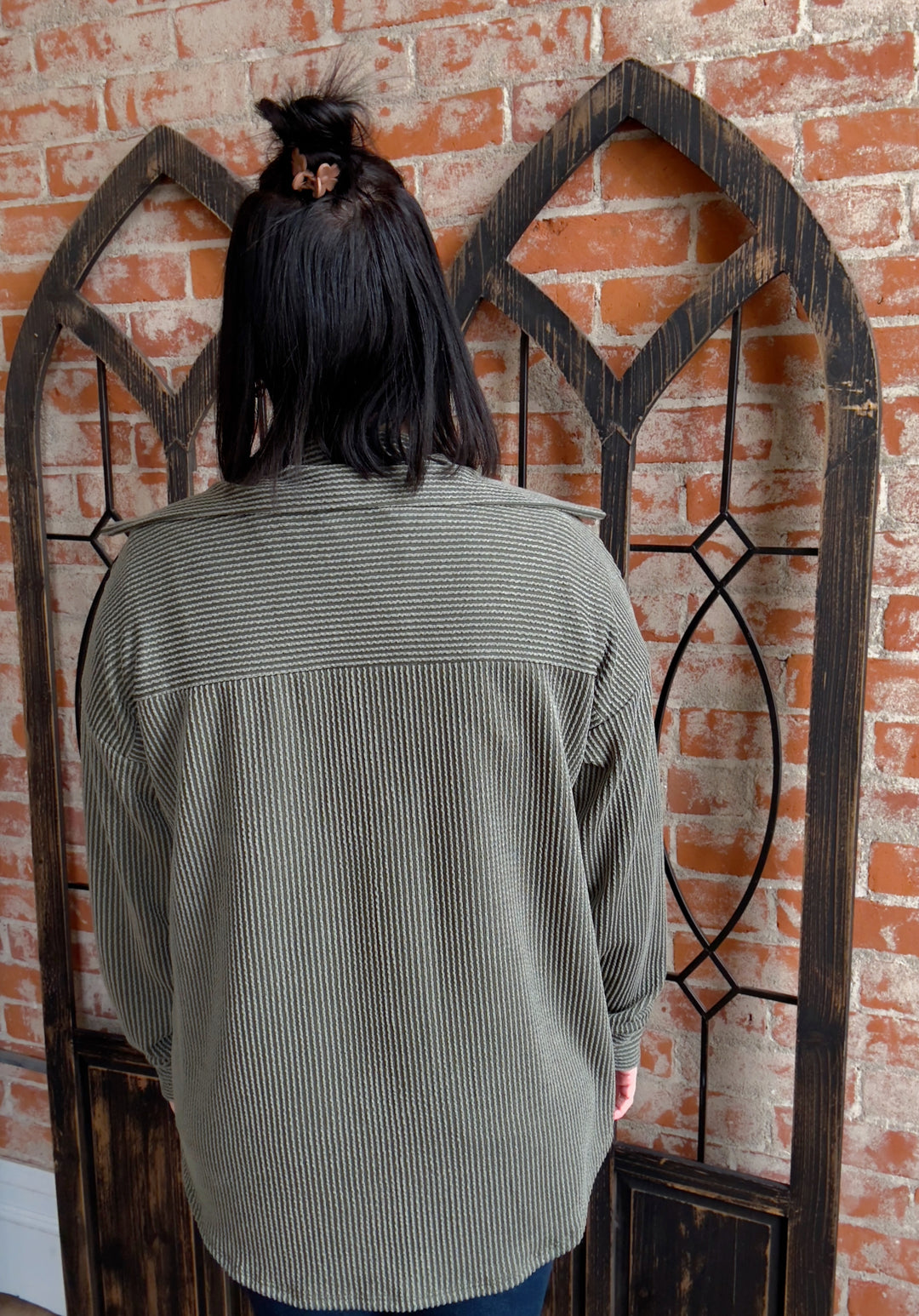 Always #1 Ribbed Shacket-Olive