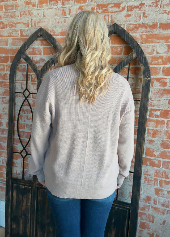 Never Too Late Cardigan-Ash Mocha