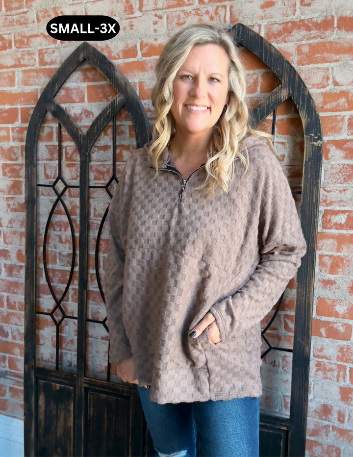 Subtle Moments Checkered Hoodie