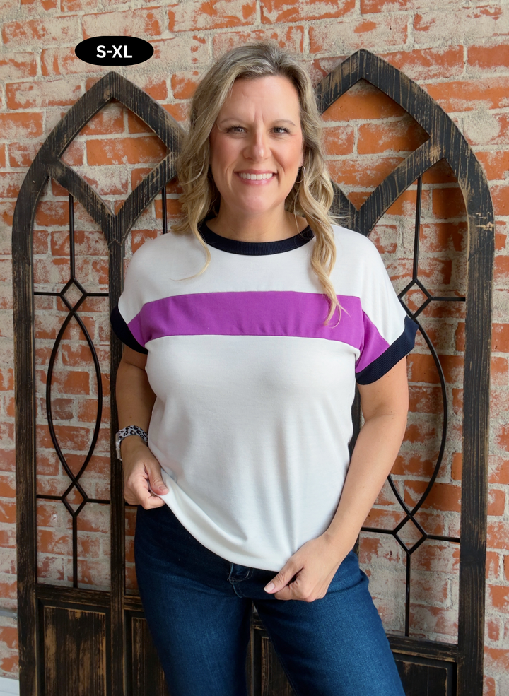What A Time Color Block Tee