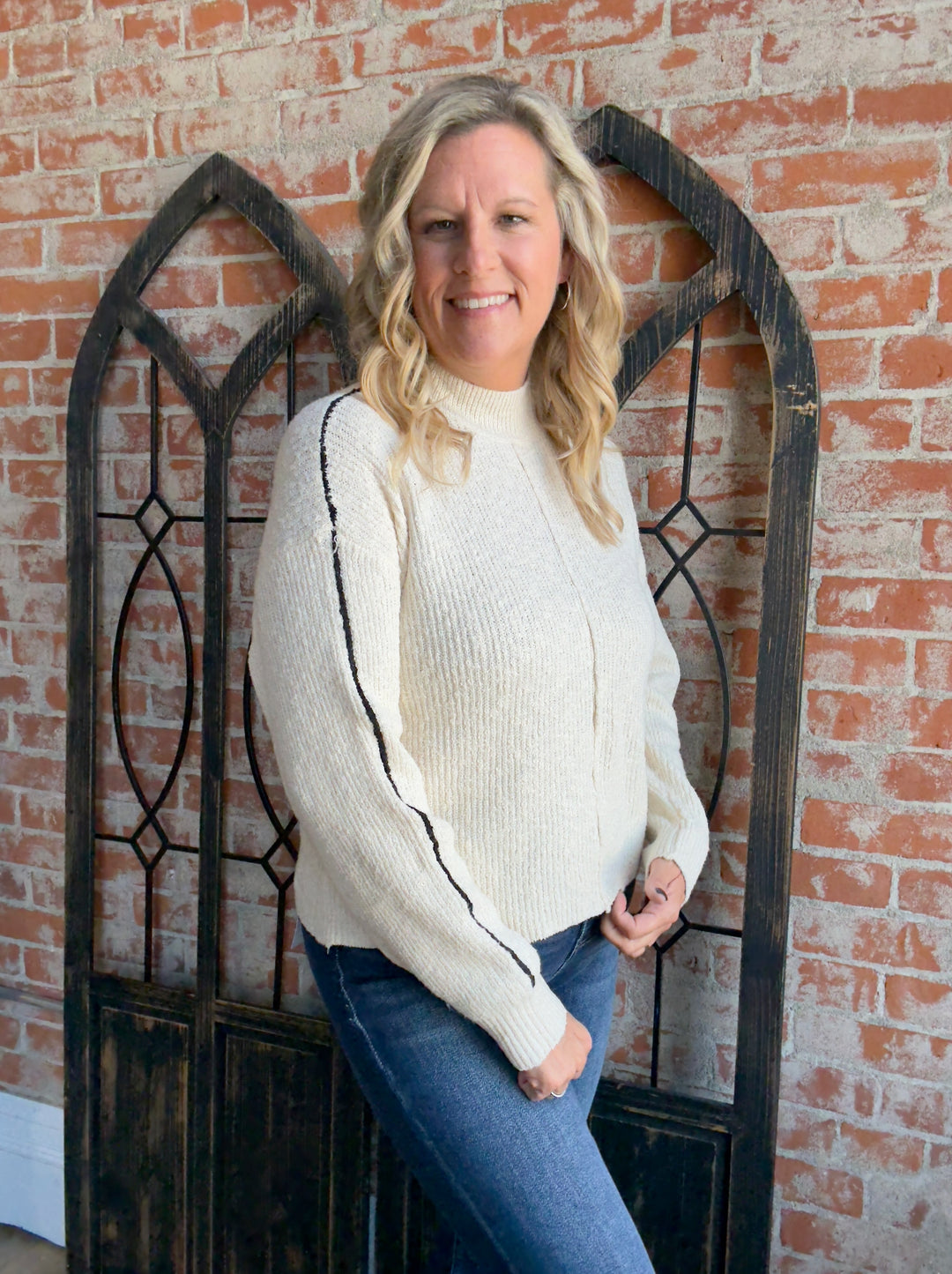 Love On You Pipe Sleeve Sweater