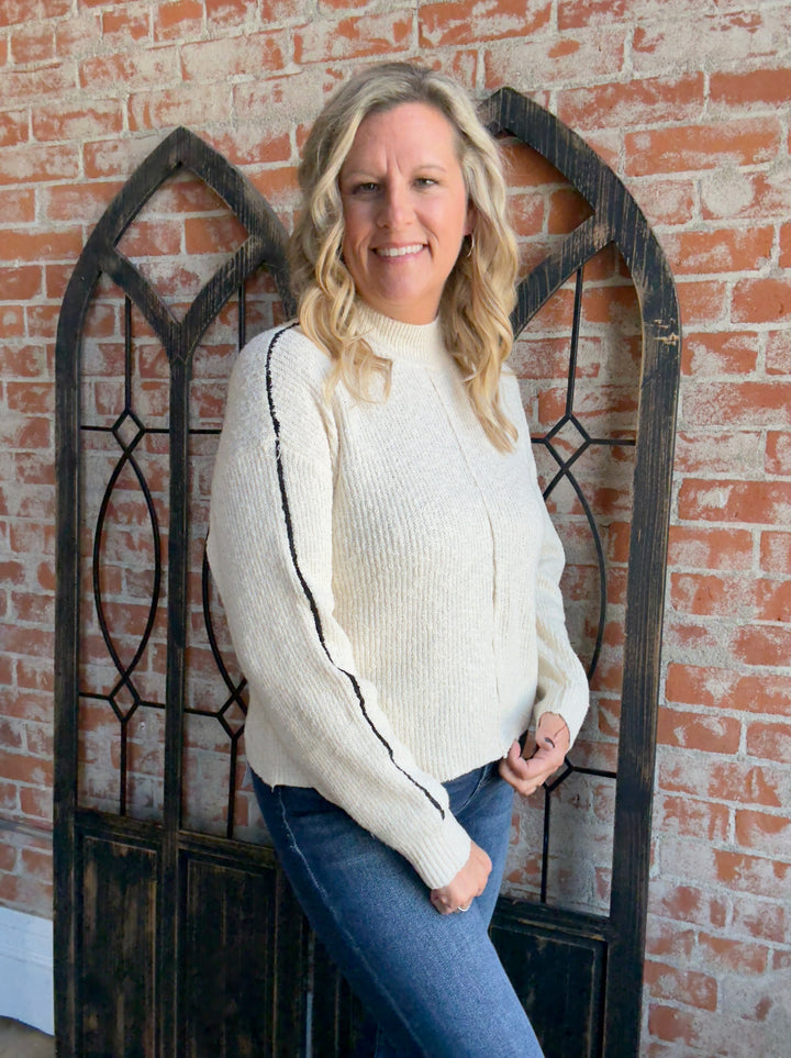 Love On You Pipe Sleeve Sweater