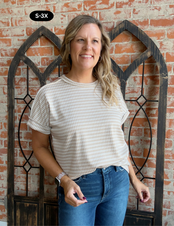 What You Say Gingham Tee