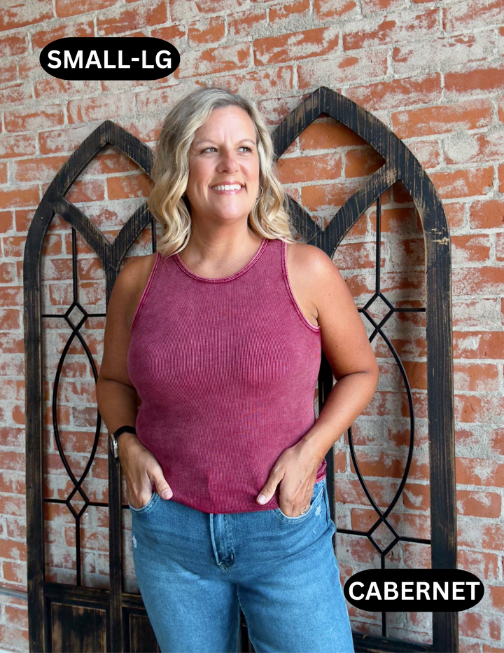 Make Amends Mini Ribbed Tank-2 Colors
