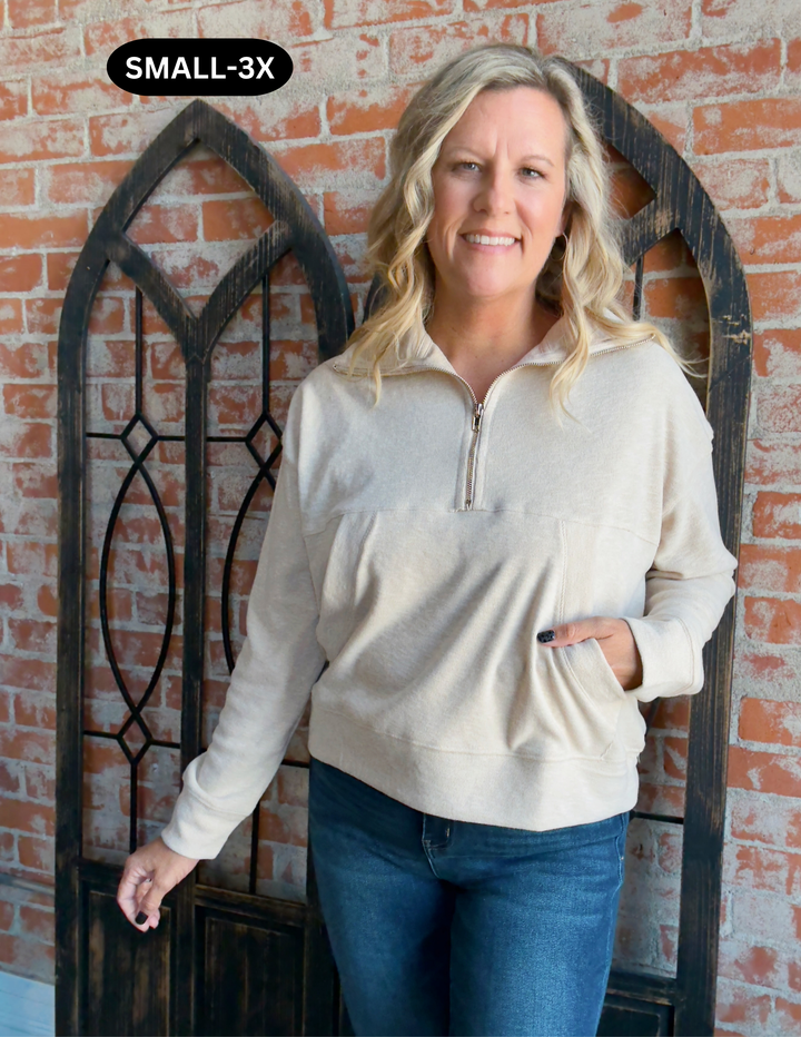 Perfect Lazy Day Brushed Half Zip