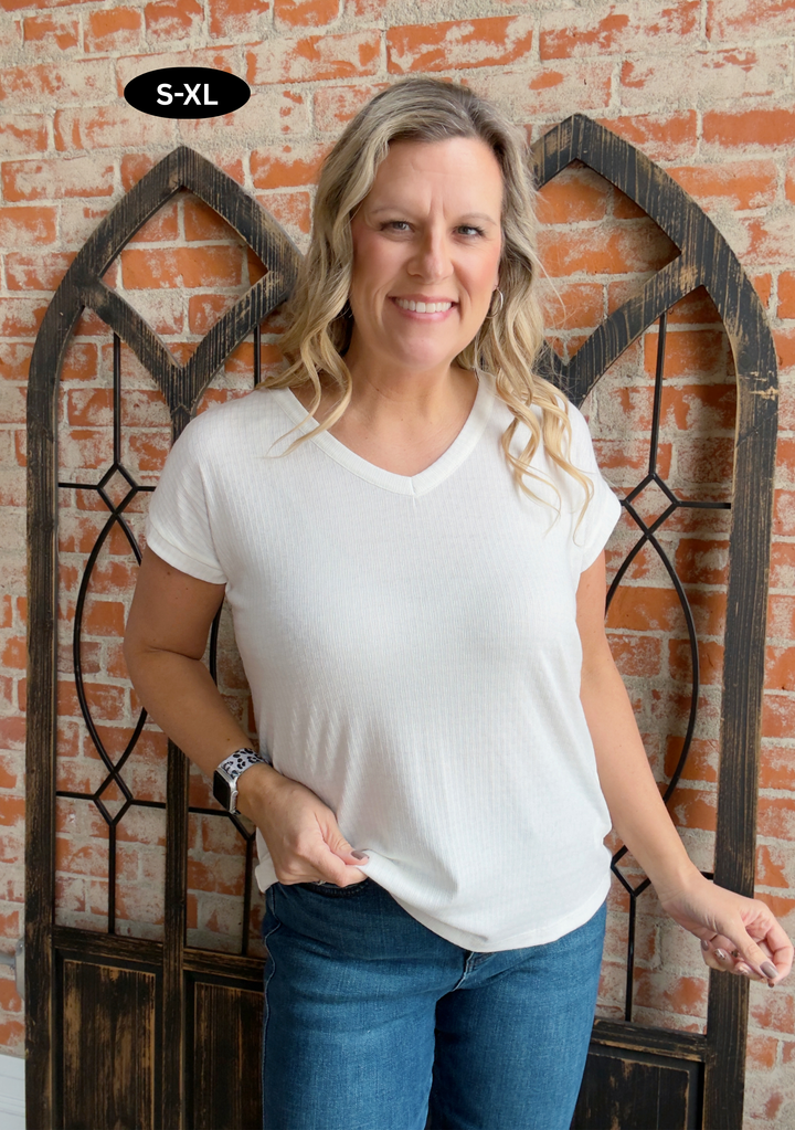 Soft Spoken Tee-Ivory