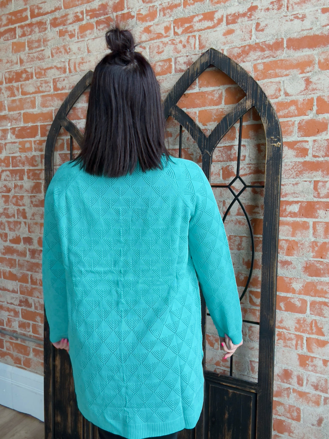 In The Spotlight Bright Aqua Cardigan