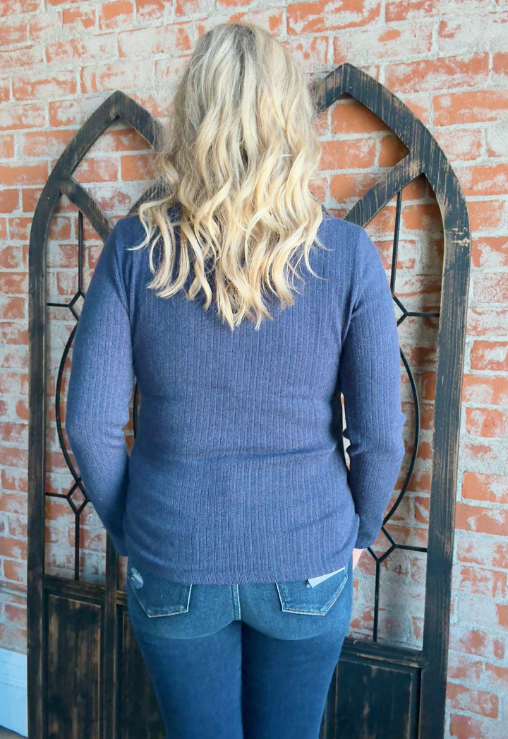 My Weakness Basic Long Sleeve-Navy