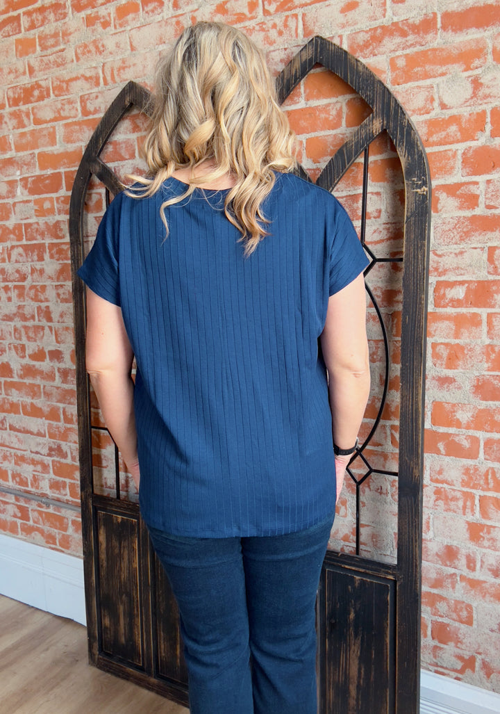 One Day At A Time Wide Ribbed Tee- 2 Colors