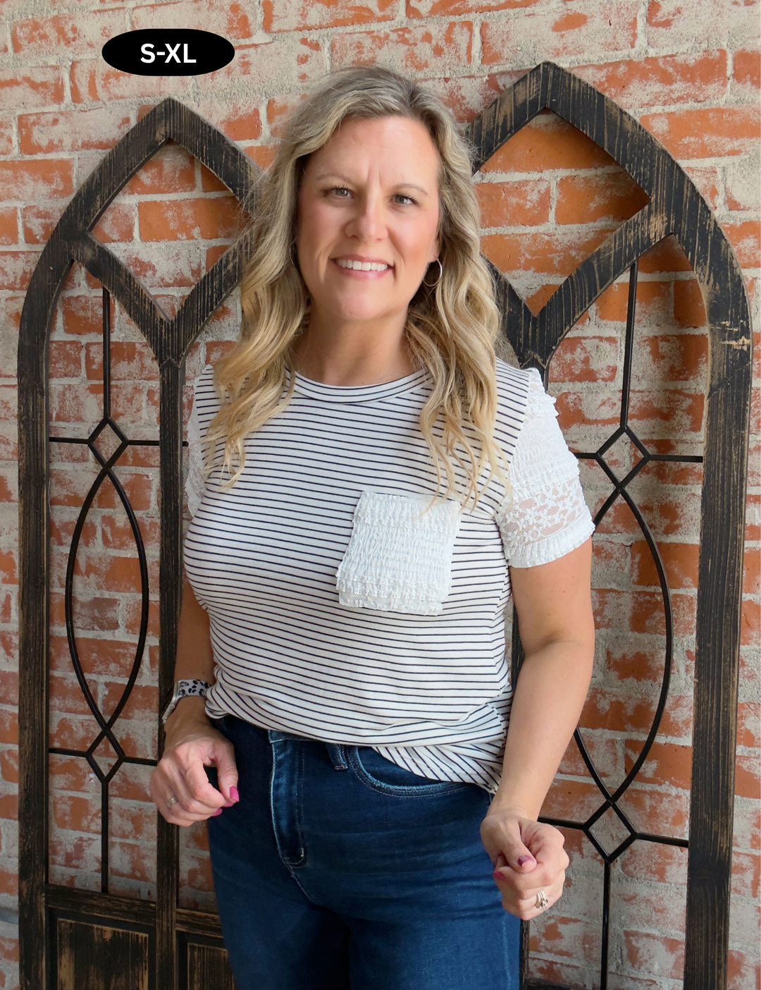 Don't Overlook It Striped Pocket Tee