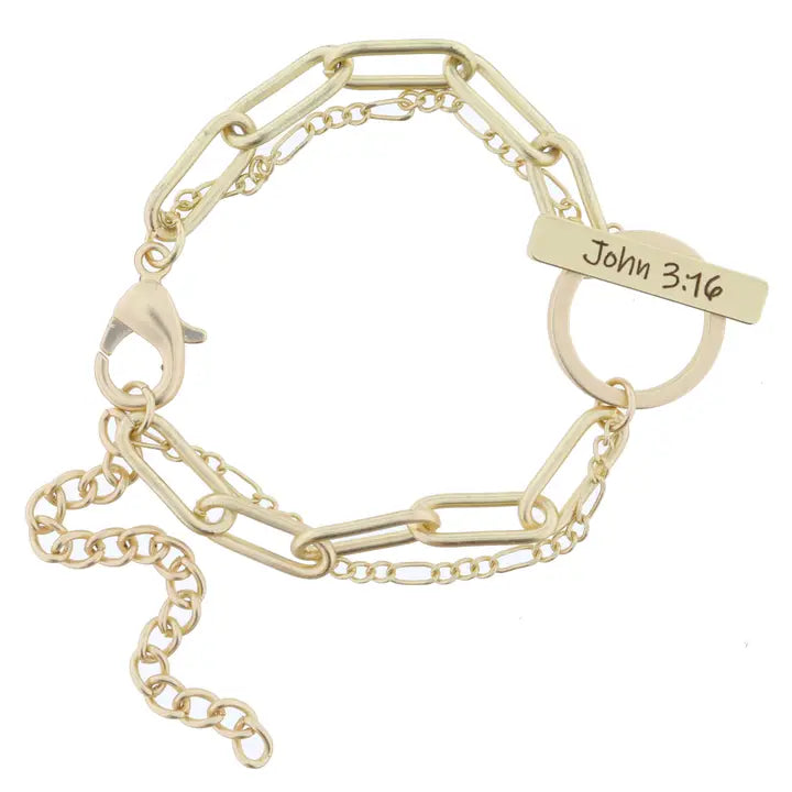 John 3:16 Toggle Bracelet