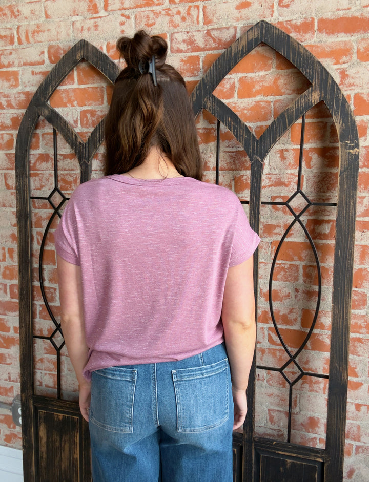 All About Me Basic Tee-Mauve