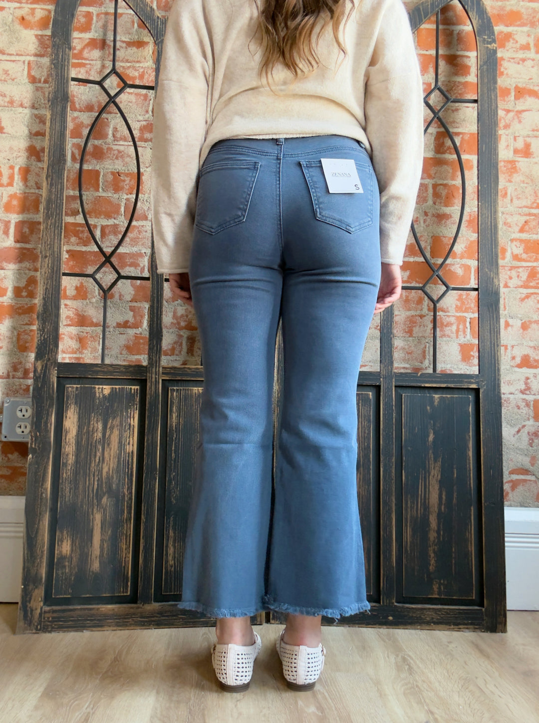 Zenana It's A Necessity Kick Flare- Blueberry
