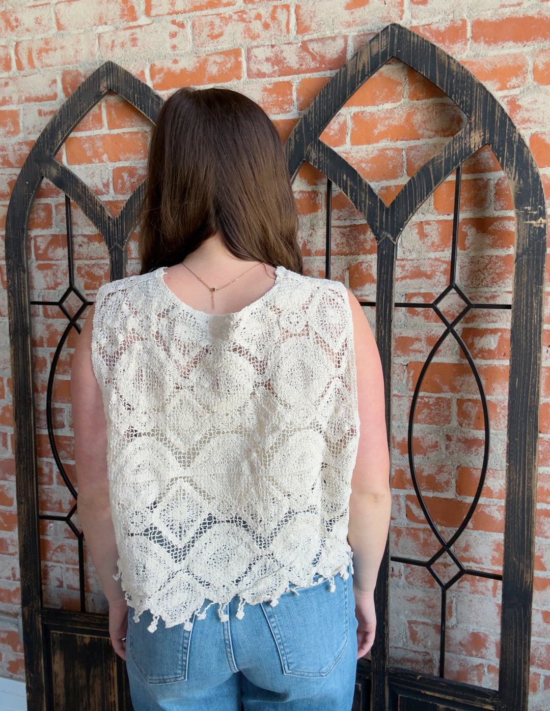 Lainey Crochet Sweater Vest
