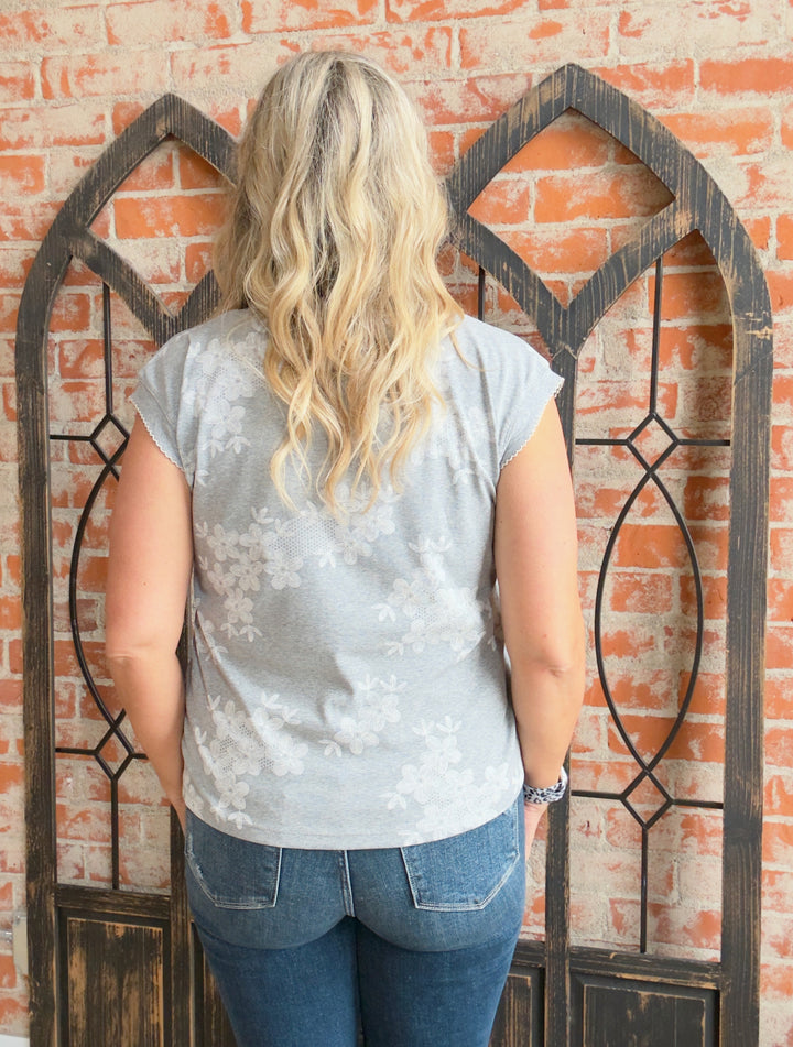 Uniquely You Stitched Floral Tee