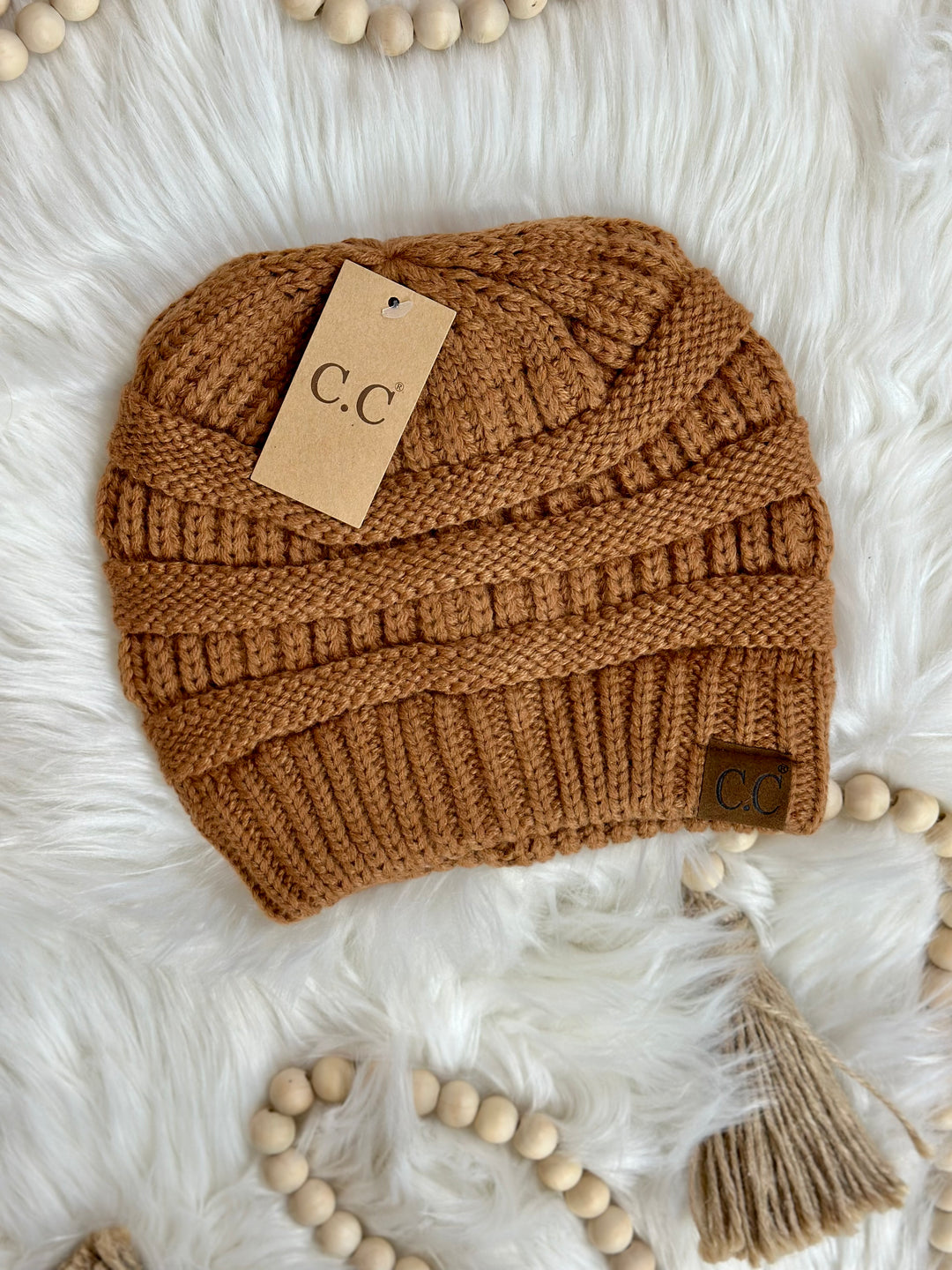C.C. Classic Solid Cable Beanie-Multiple