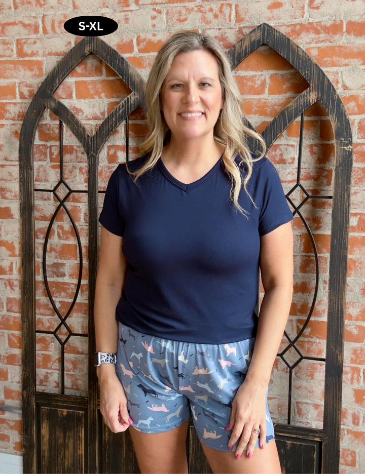 Sweet Dreams Lounge Tee-Navy