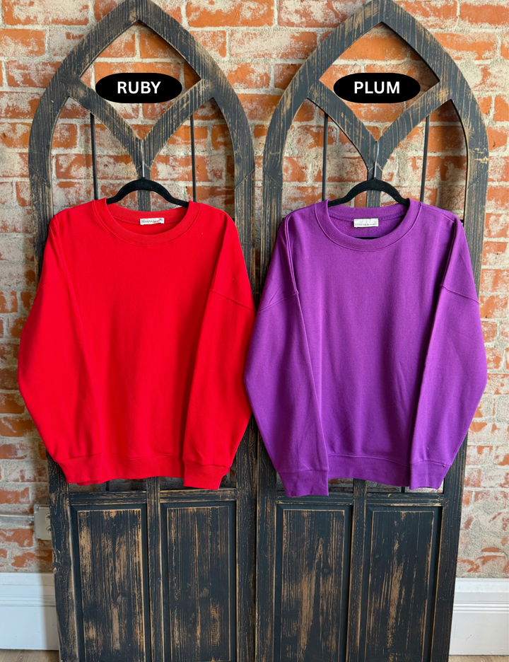 Cozy By The Campfire Crewneck-Red Tones