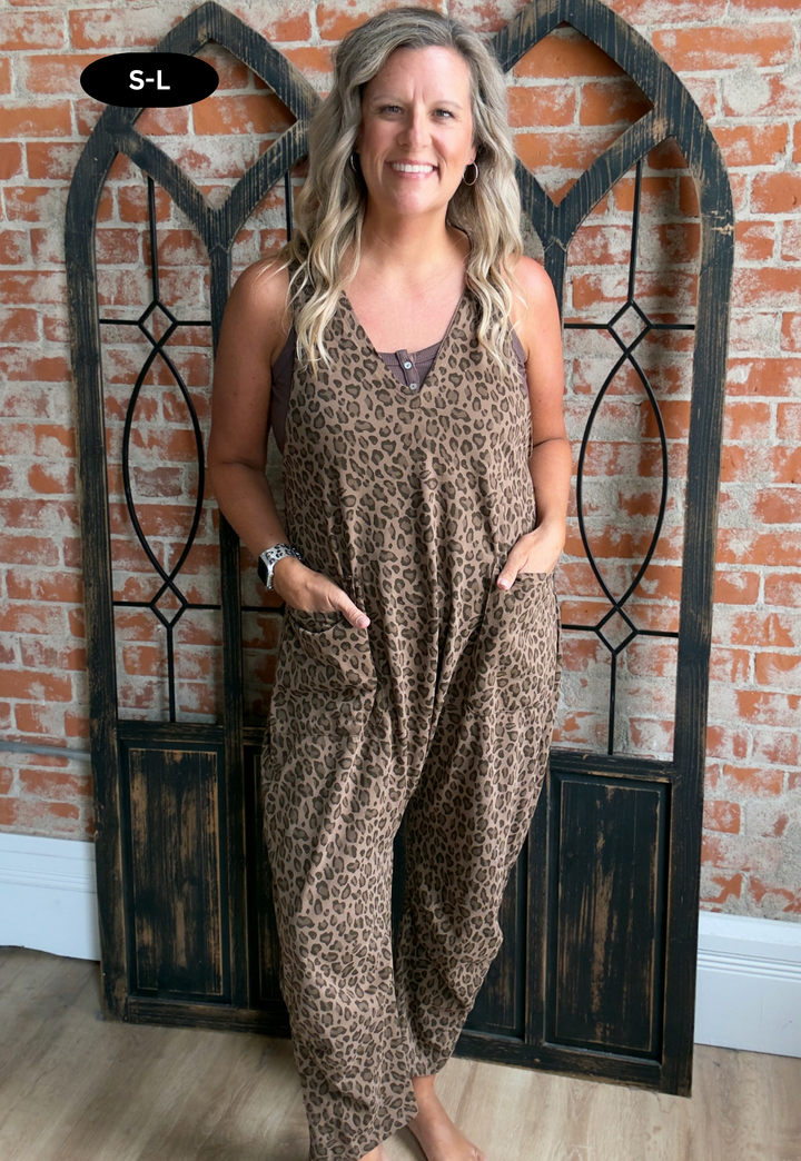 Clever Girl Leopard Jumpsuit
