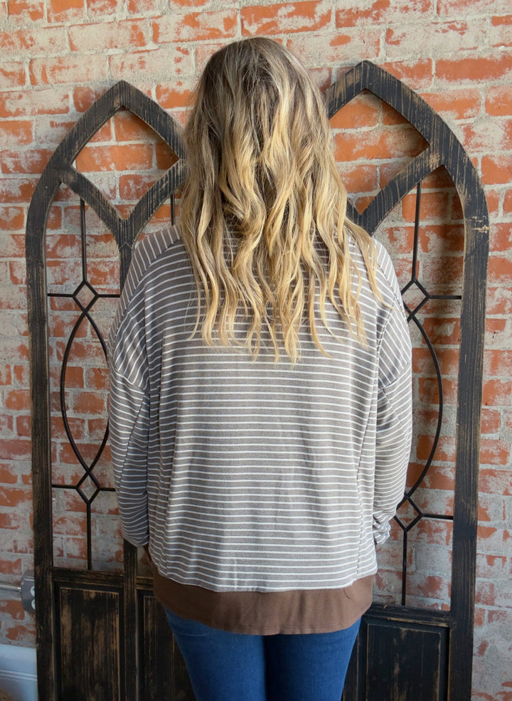 Break It Down Striped Crewneck
