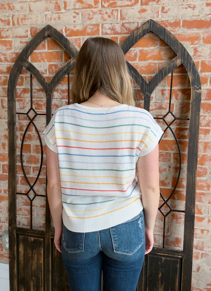 Taste The Rainbow Striped Sweater
