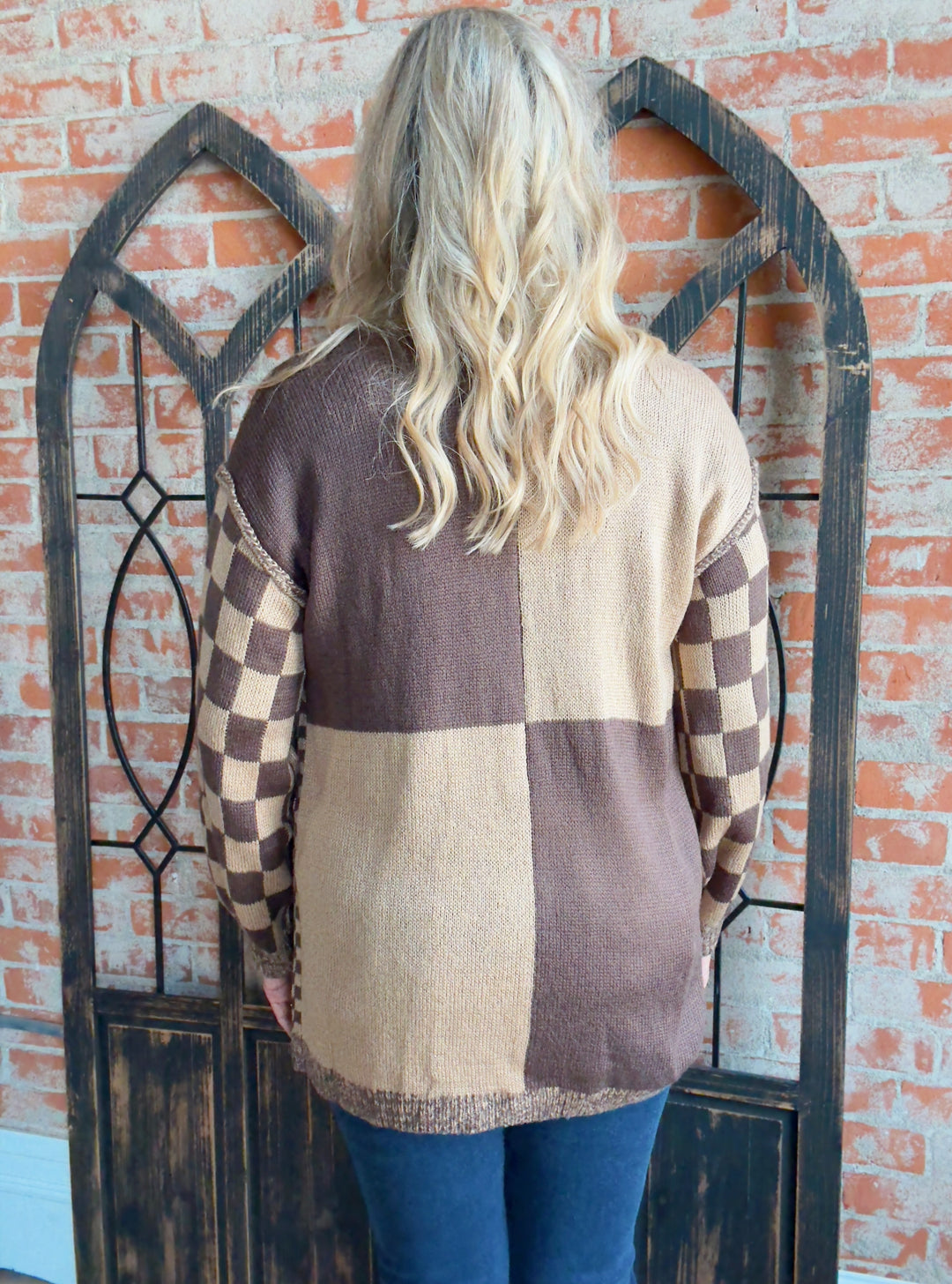 Show My Style Checkered Cardigan