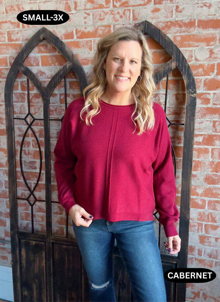 From This Moment On Center Seam Sweater-3 Colors