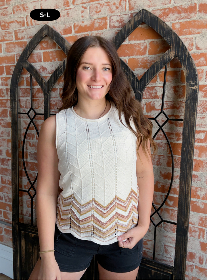 Loving Life Chevron Sweater Tank