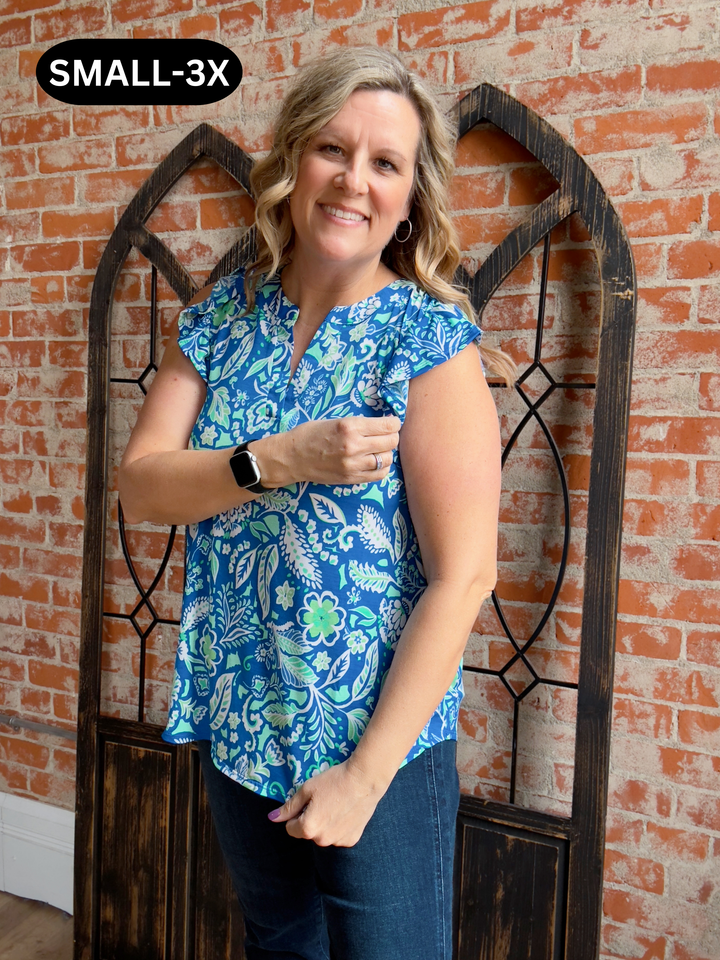 All The Good Vibes Lizzy Ruffle Sleeve