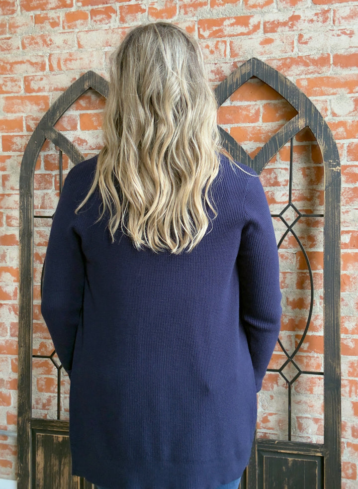 Feels Like Home Cardigan-Navy