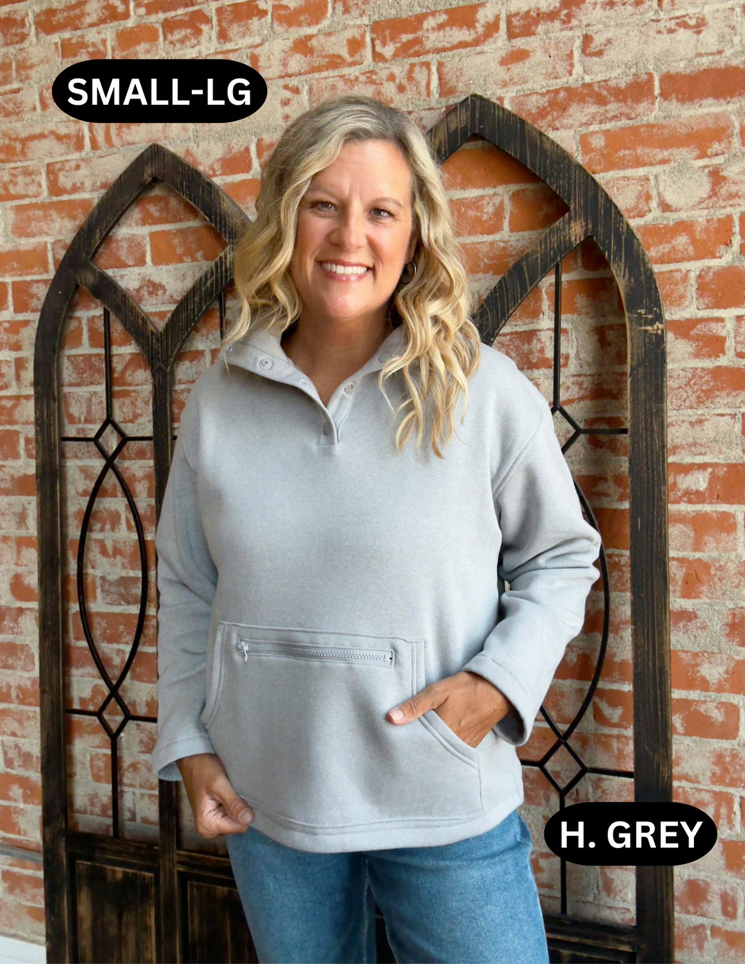 Top Secret Fleece Half Button Up-2 Colors