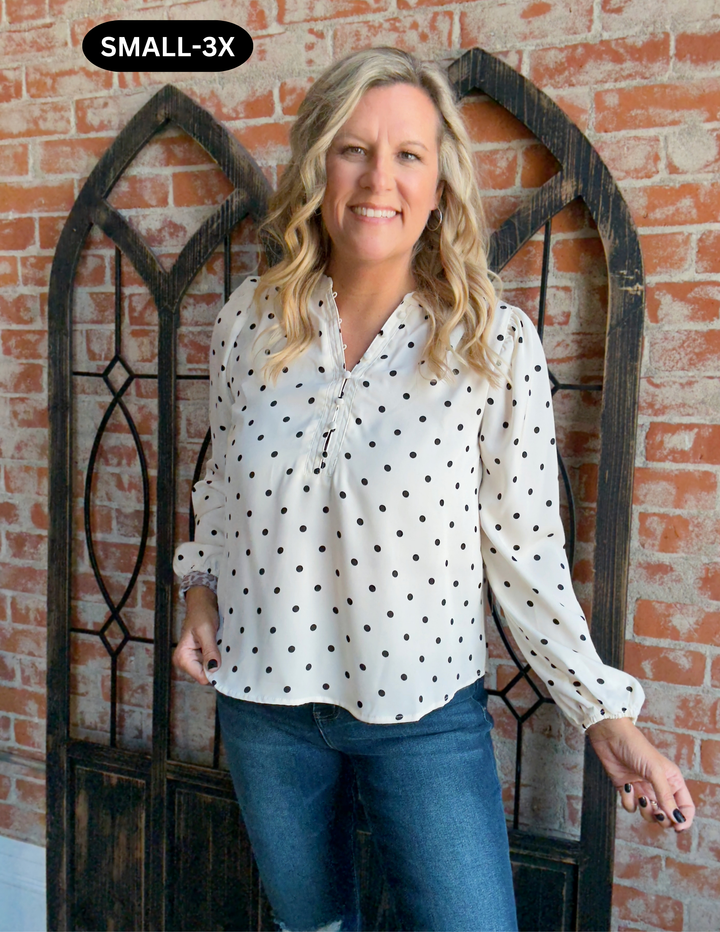 Sweet & Spicy Polka Dot Blouse