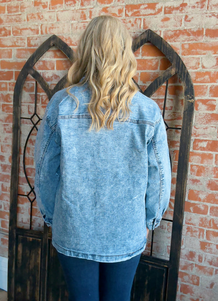 Making Plans Acid Wash Denim Jacket