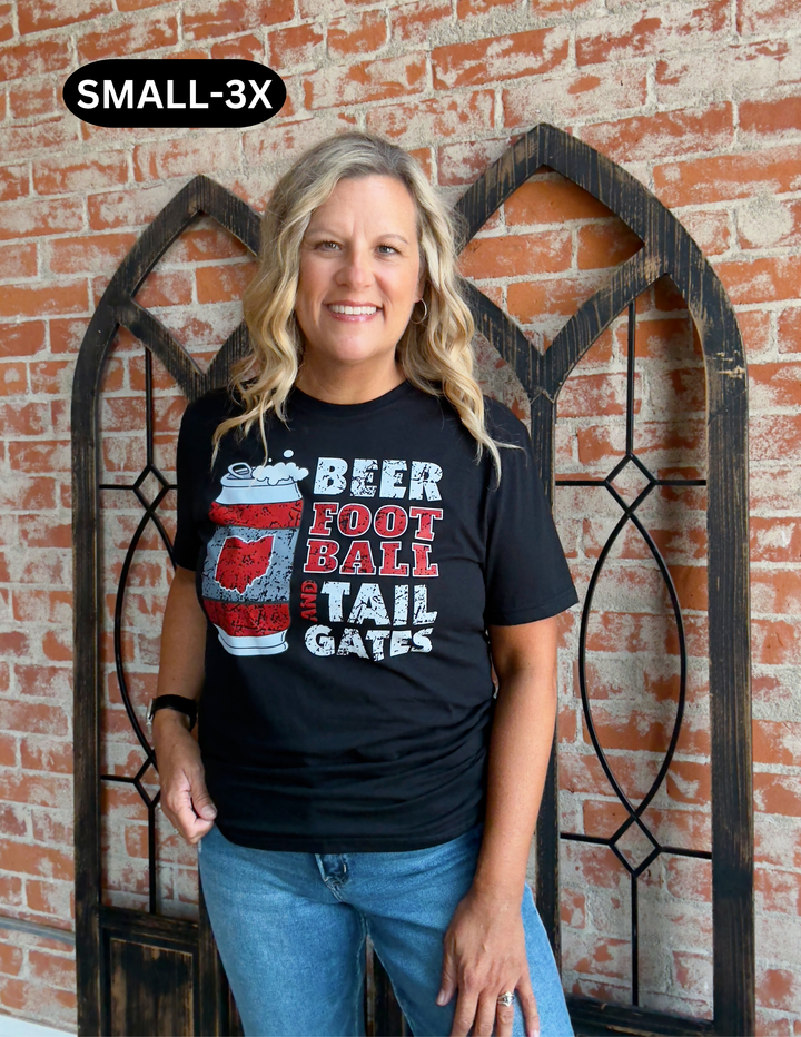 Beer, Football, Tailgates Graphic Tee