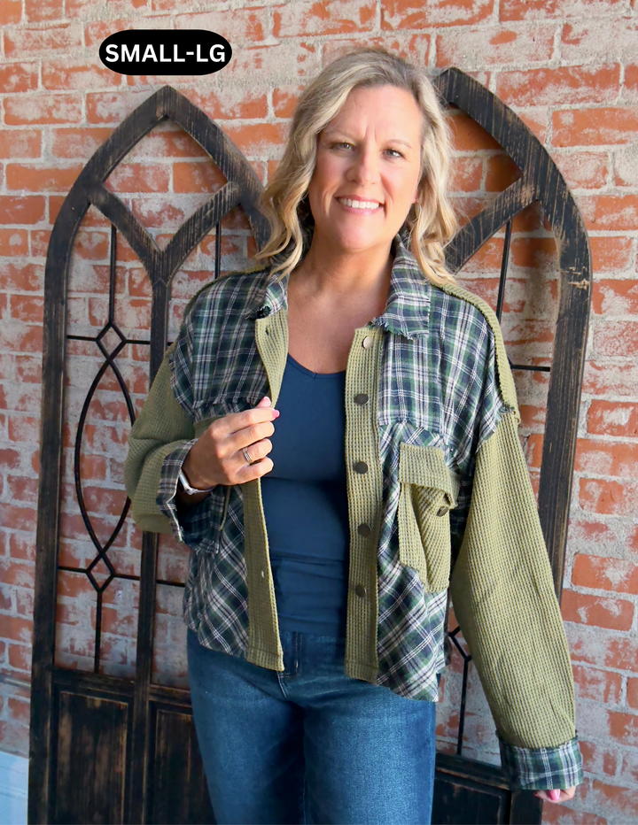 There's The Fall Breeze Plaid Shacket