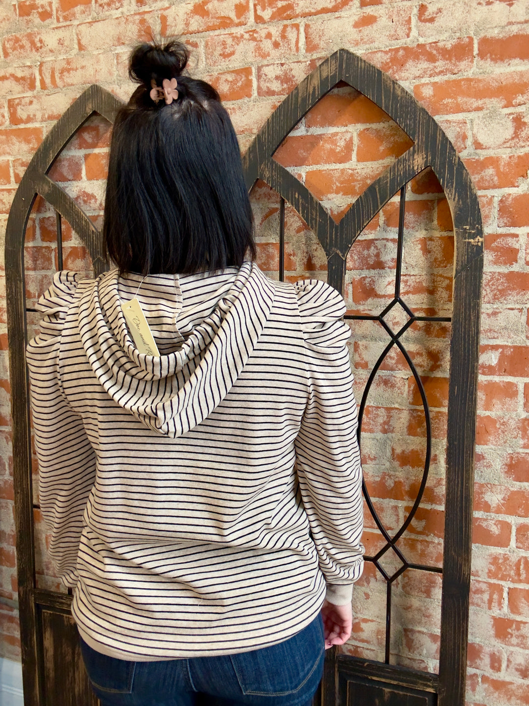 Feelin' Pretty Striped Hoodie