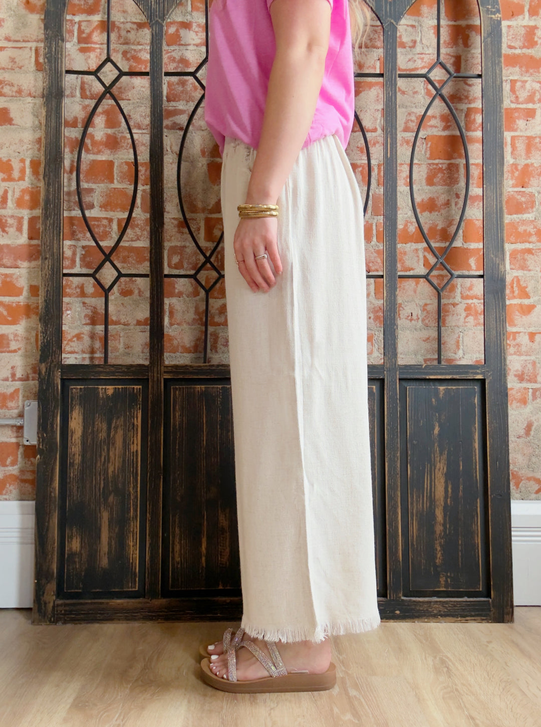 Make An Appearance Linen Pant-Oatmeal