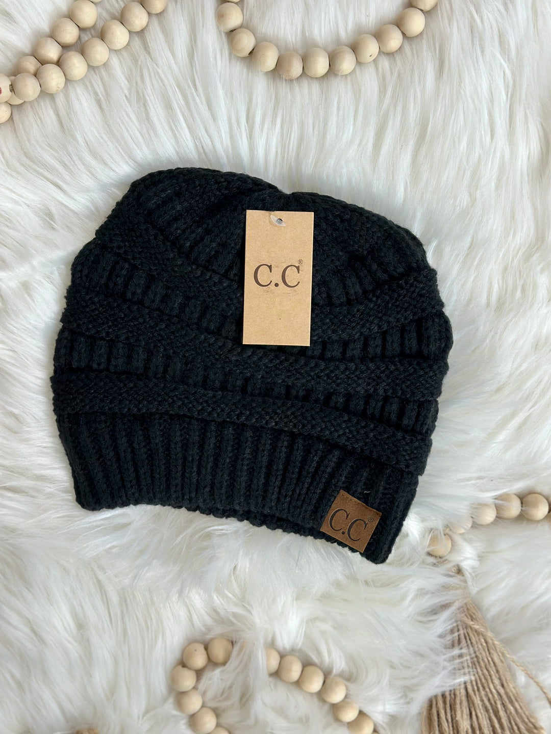 C.C. Classic Solid Cable Beanie-Multiple