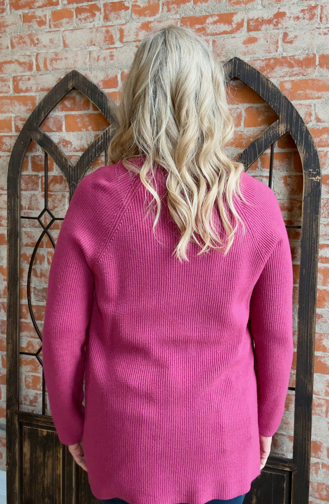 I'll Be That Friend Cardigan-Magenta