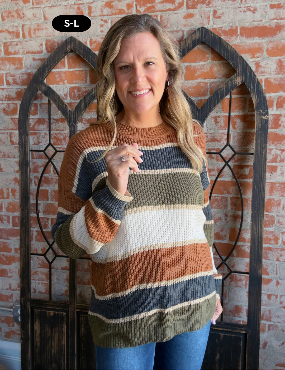 A Day Away Color Block Sweater