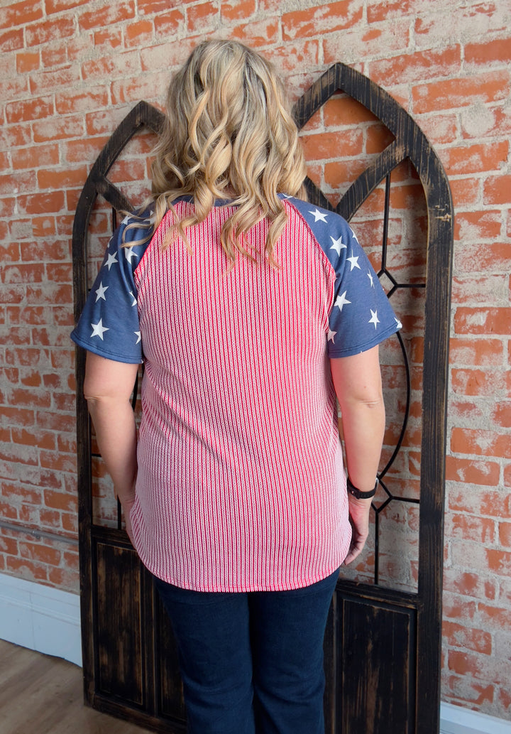 Home Of The Free Ribbed Henley