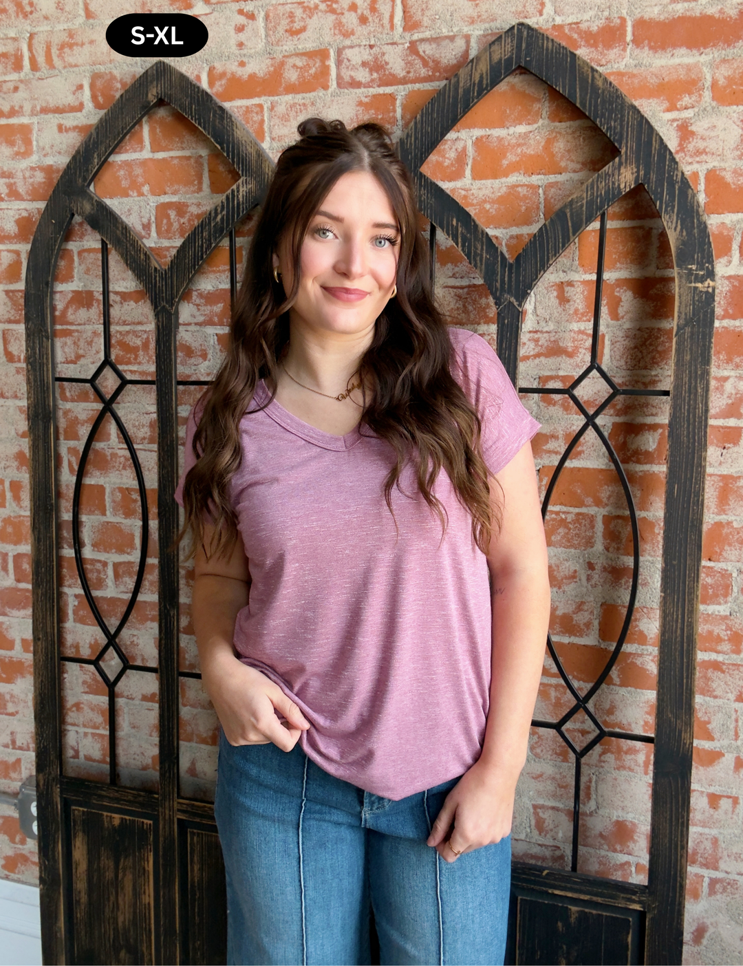 All About Me Basic Tee-Mauve