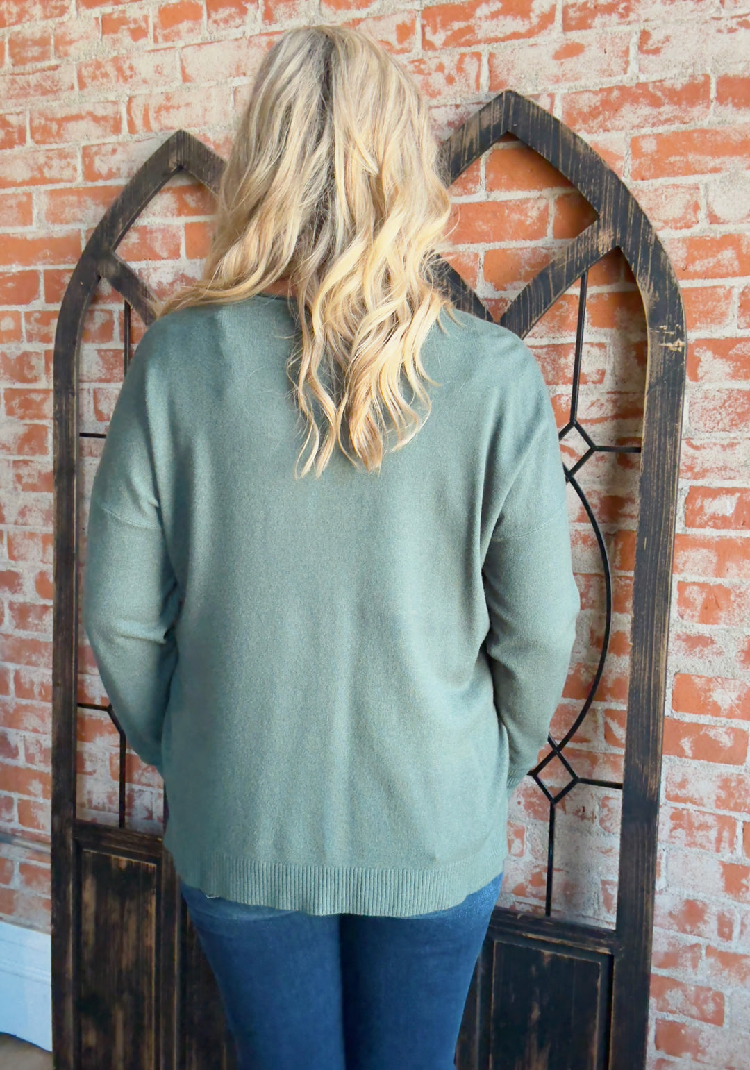It's A Keeper Center Seam Sweater- Ash Jade
