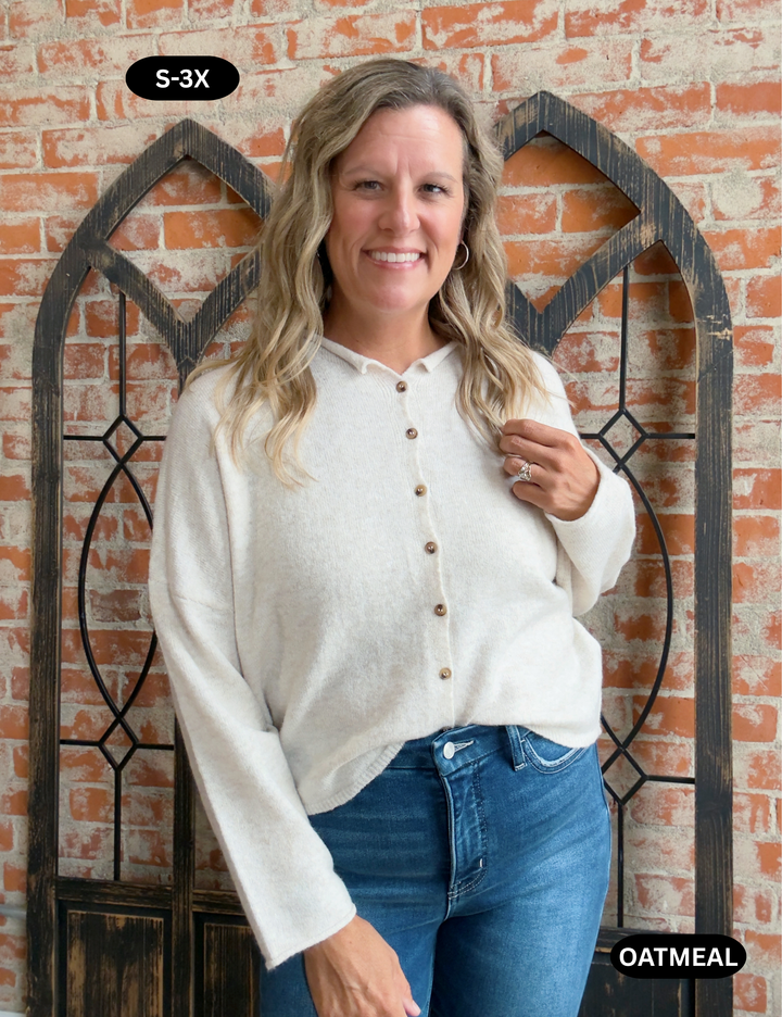 Always A Possibility Button Cardigan-3 Colors