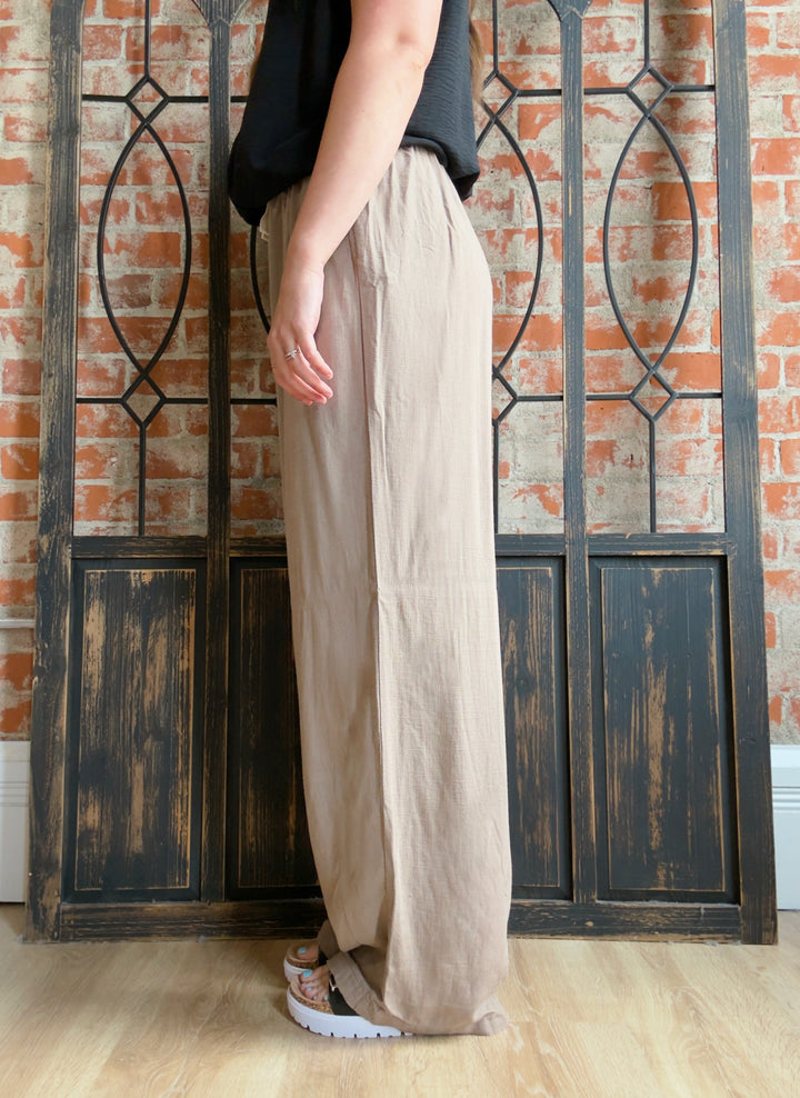 Breathe In Linen Pant-Cocoa
