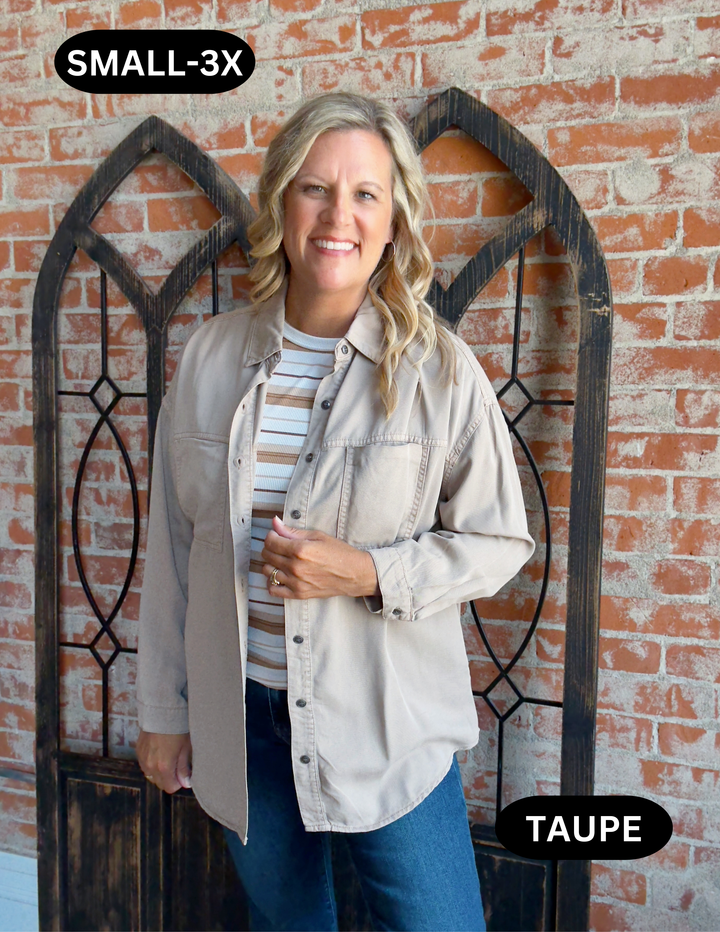 Fall Necessity Tencel Button Up-2 Colors