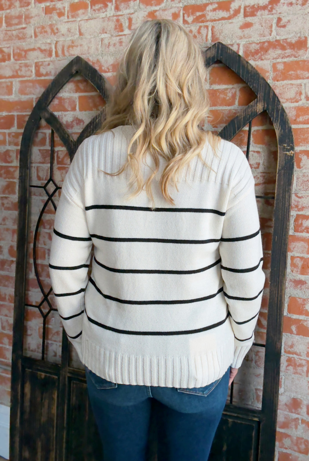 Don't Freeze ME Out Striped Sweater