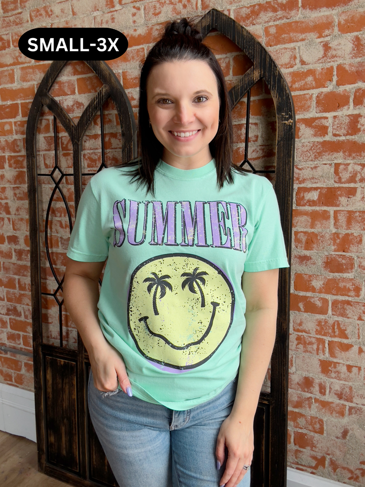 SUMMER Smiley Graphic Tee